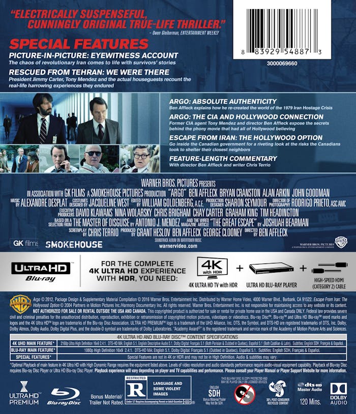 Argo (4K Ultra HD + Blu-ray) [UHD]