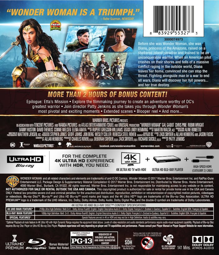Wonder Woman (4K Ultra HD + Blu-ray) [UHD]