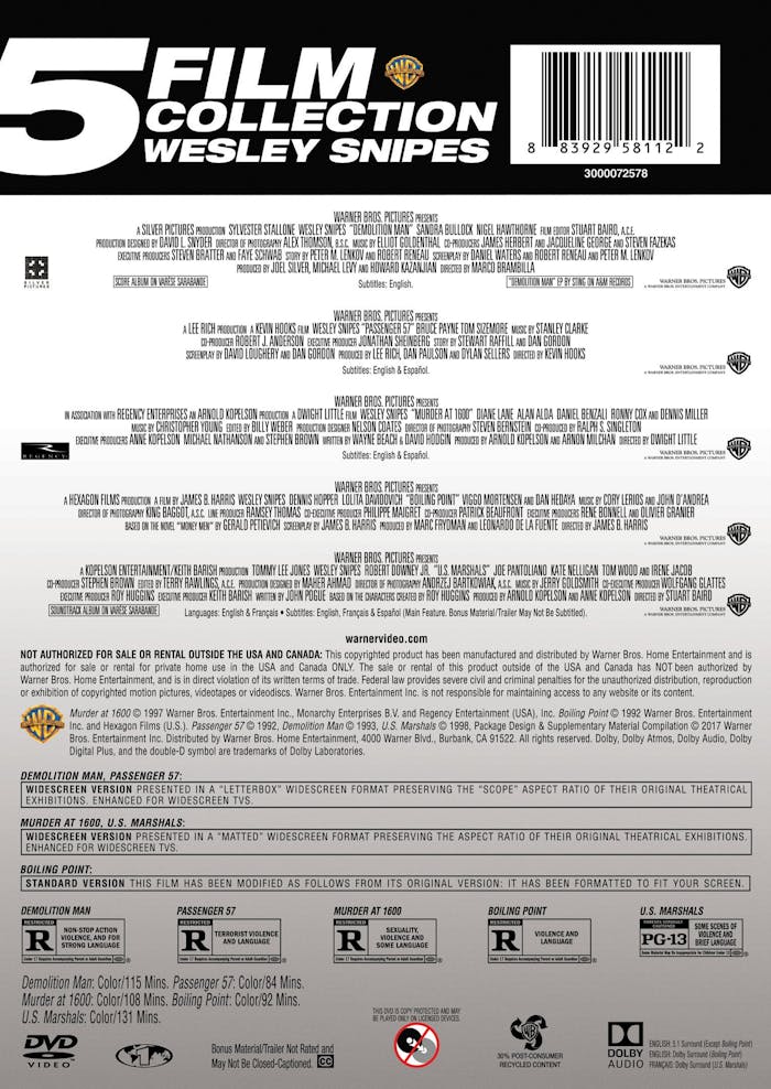 Wesley Snipes - 5-film Collection (Box Set) [DVD]