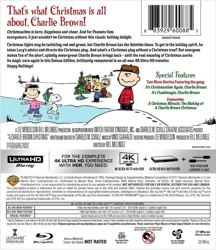 Charlie Brown: A Charlie Brown Christmas (4K Ultra HD + Blu-ray) [UHD]
