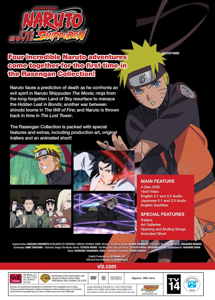 Naruto the Movie: 1-4 (Box Set) [DVD]