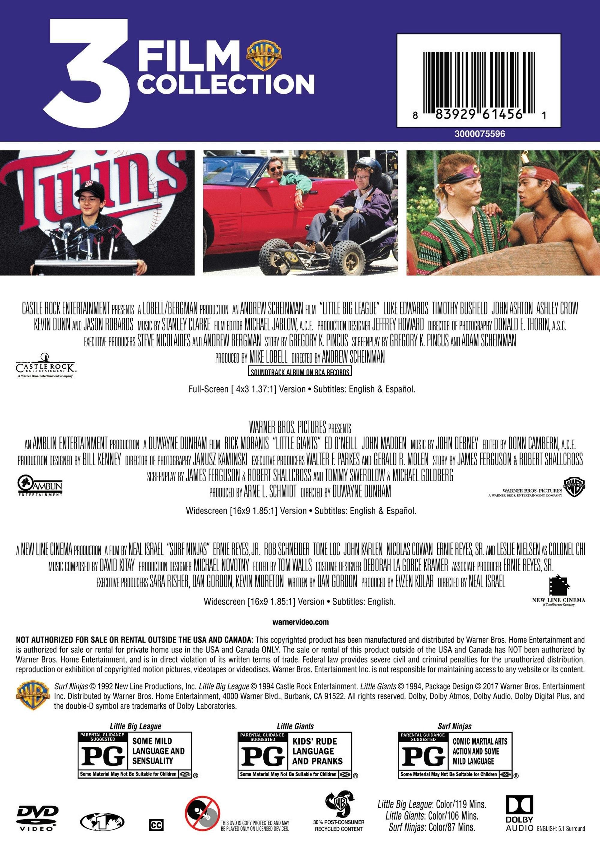 Buy Little Big League/Little Giants/Surf Ninjas DVD Triple