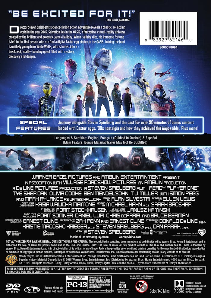 Ready Player One (Special Edition) [DVD]
