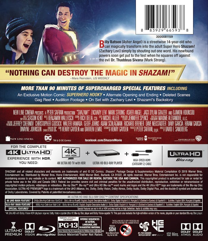 Shazam! (4K Ultra HD + Blu-ray) [UHD]