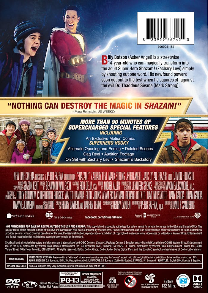 Shazam! (Special Edition) [DVD]