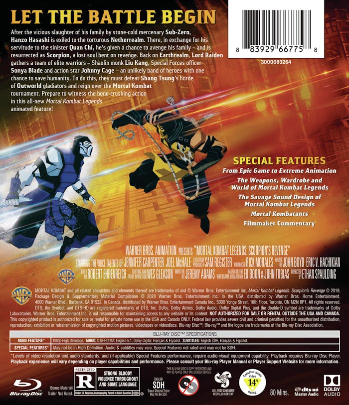 Mortal Kombat Legends: Scorpion's Revenge [Blu-ray]