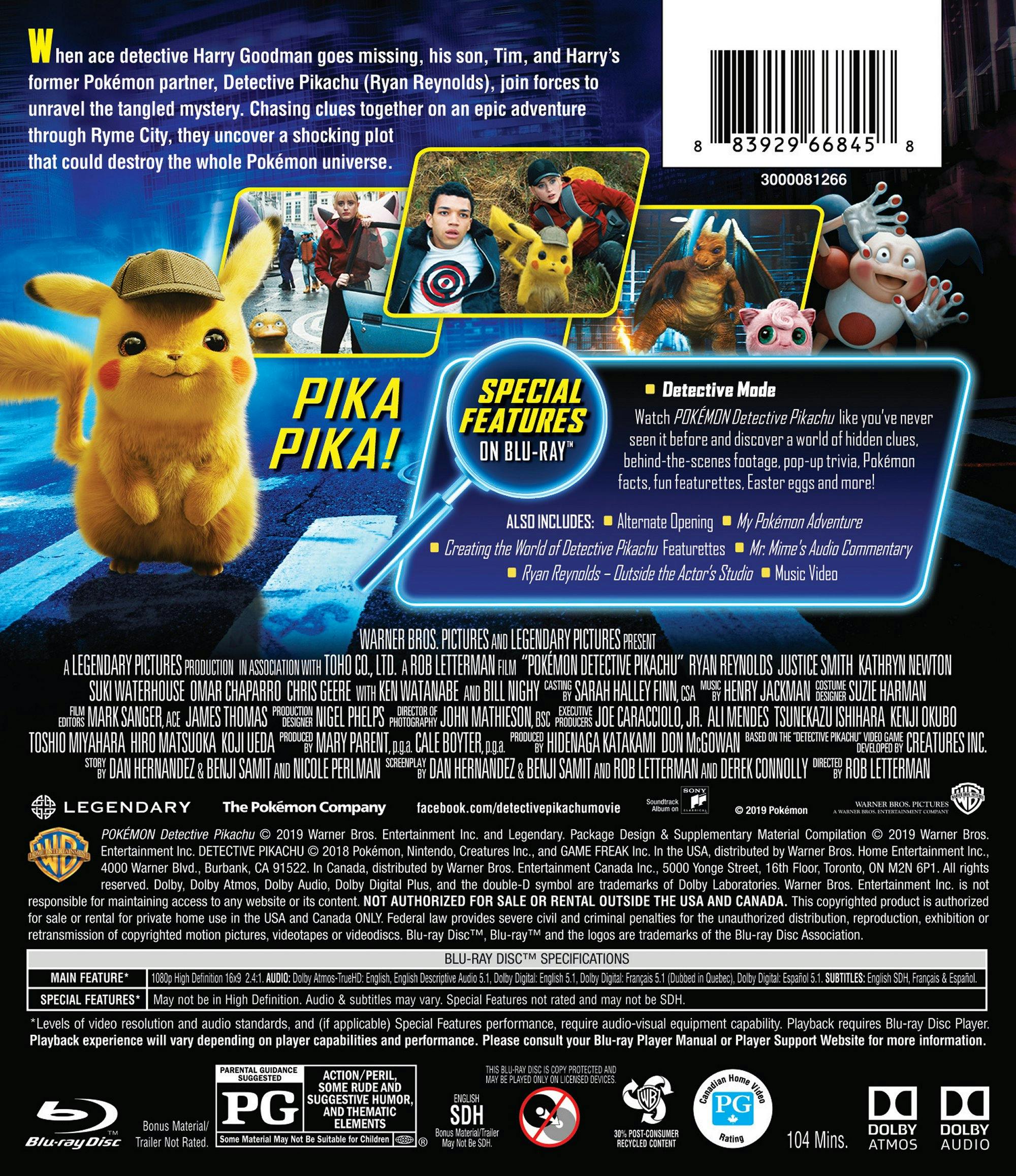 Buy Pokémon Detective Pikachu Blu-ray | GRUV