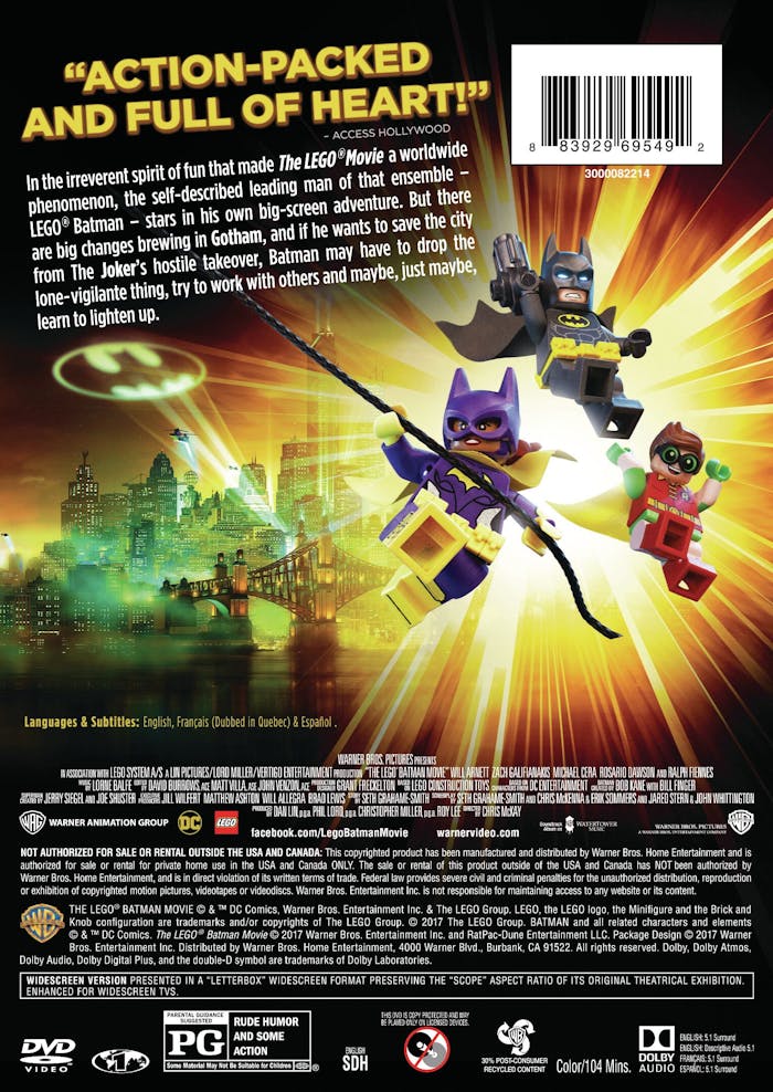 The LEGO Batman Movie (DVD Single Disc) [DVD]