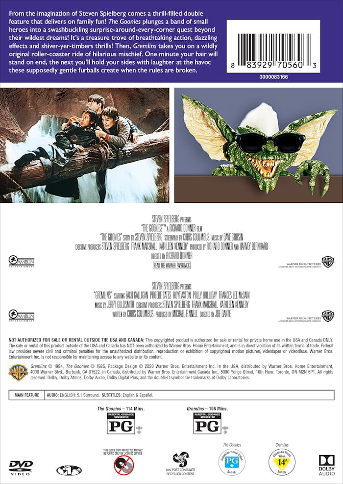 The Goonies/Gremlins (DVD Double Feature) [DVD]