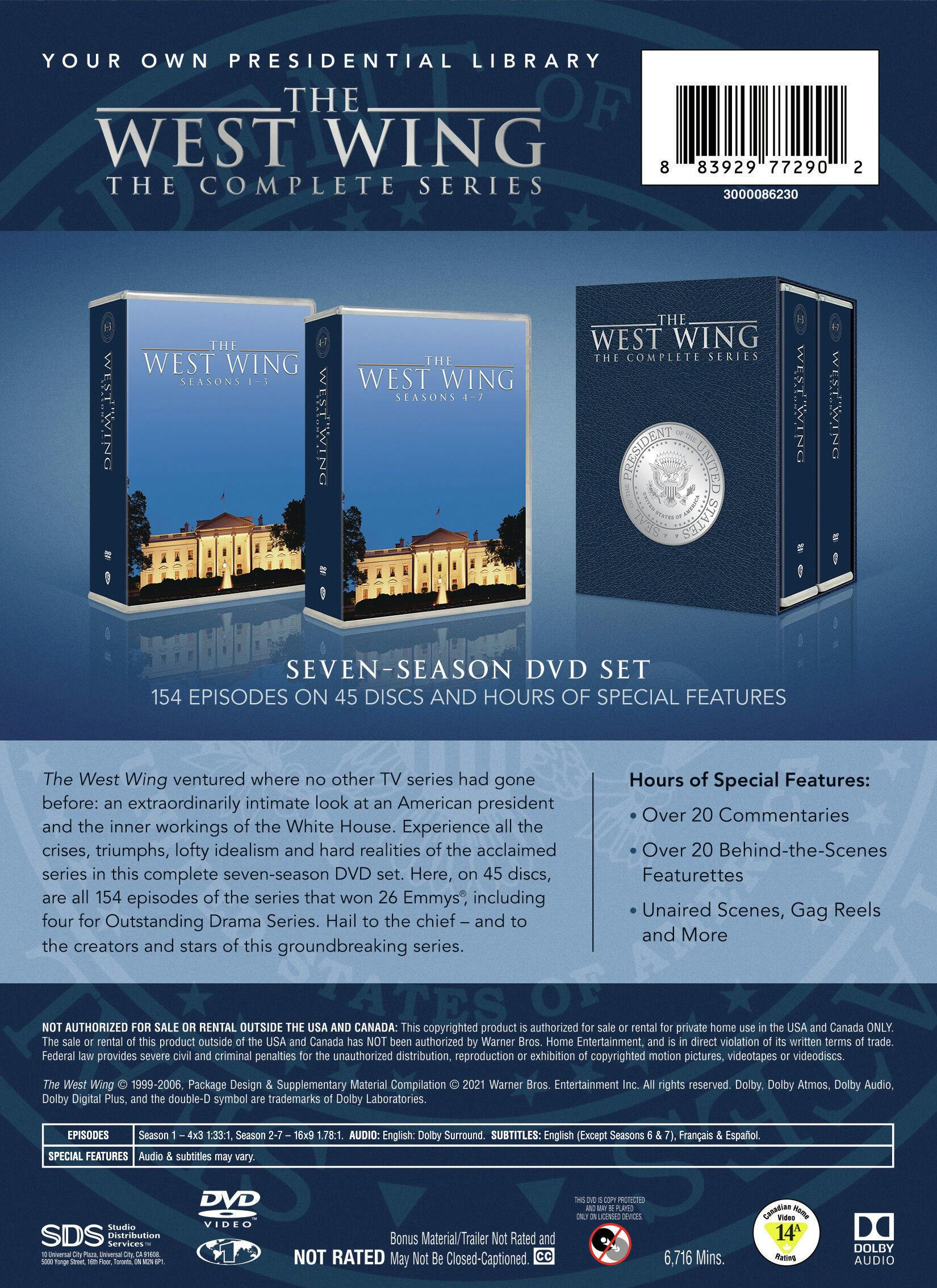 Buy The West Wing: The Complete Series 1-7 Box Set DVD | GRUV