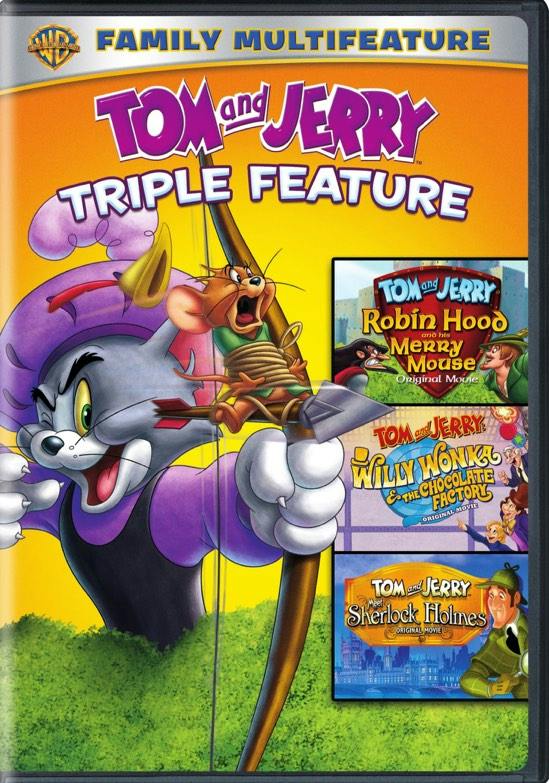 Tom & Jerry Triple Feature: Sherlock Holmes / Willy Wonka / Robin Hood - DVD