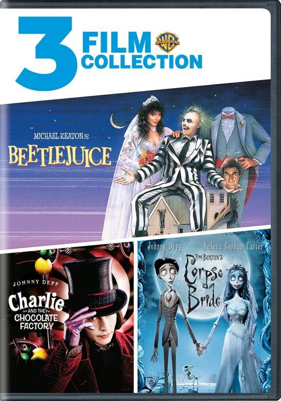 Beetlejuice/Charlie and the Chocolate Factory/Corpse Bride (DVD Triple Feature) - DVD - Comedy Movies on DVD - Movies on GRUV