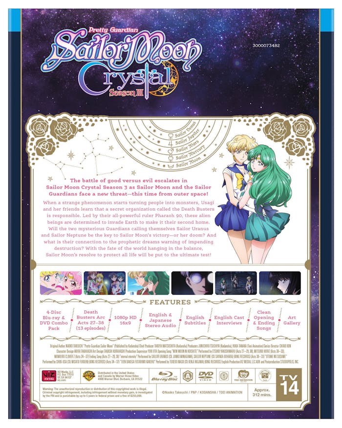 Sailor Moon Crystal Season 3 Standard Edition (Blu-ray + DVD) [Blu-ray]