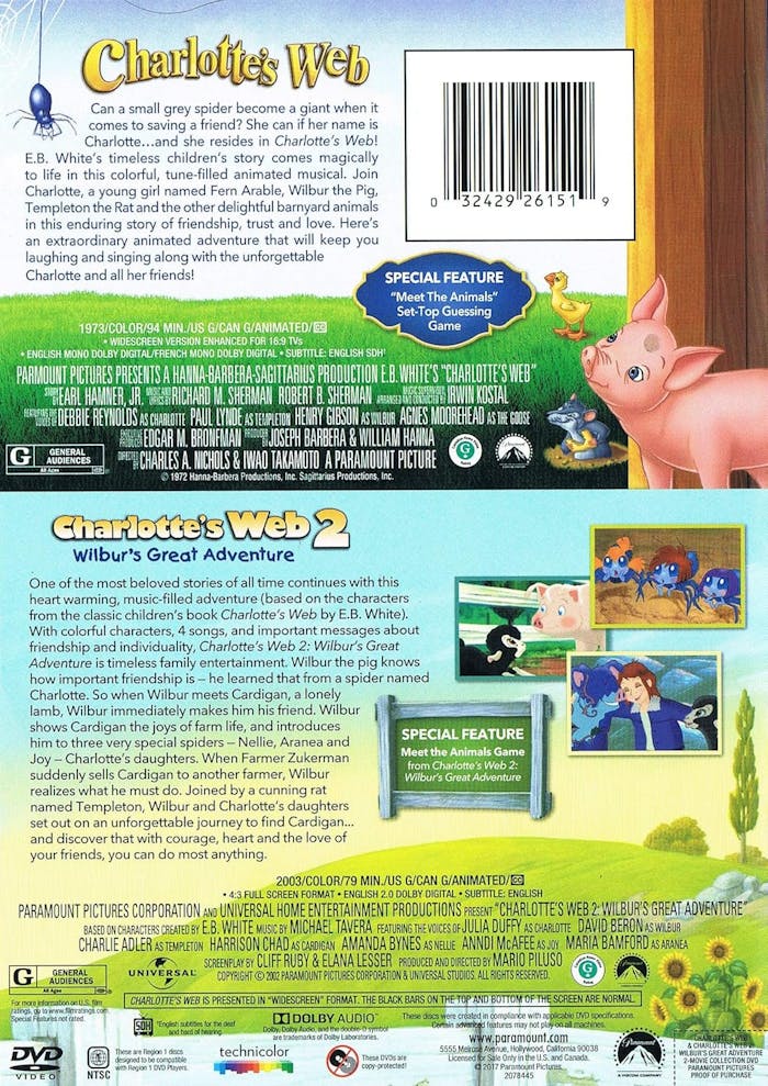 Charlotte's Web 2-Movie Collection [DVD]