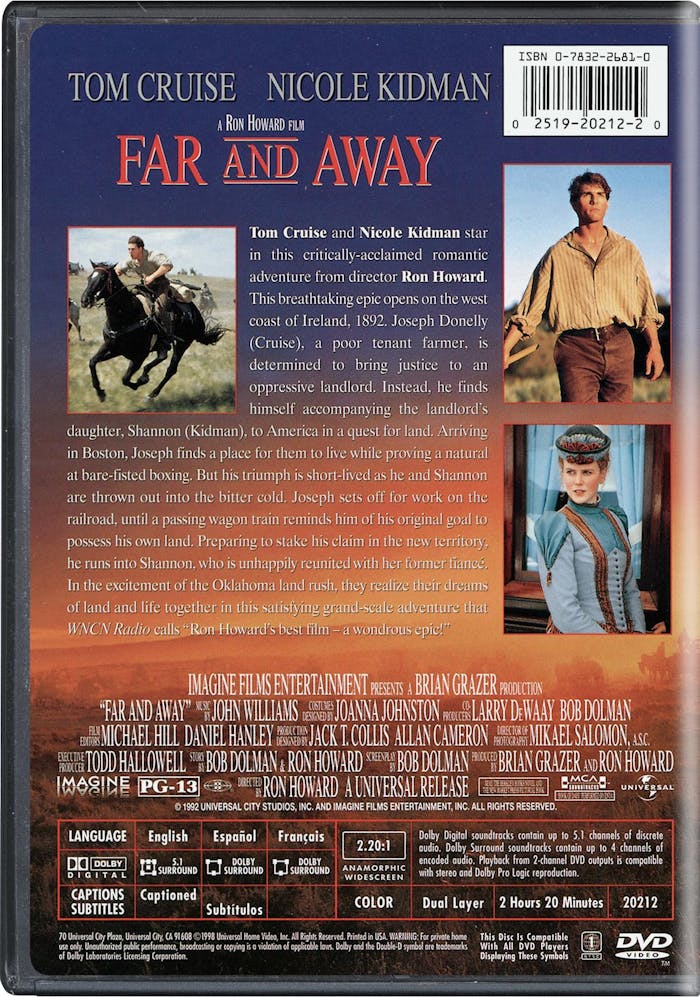 Far and Away (DVD Widescreen) [DVD]