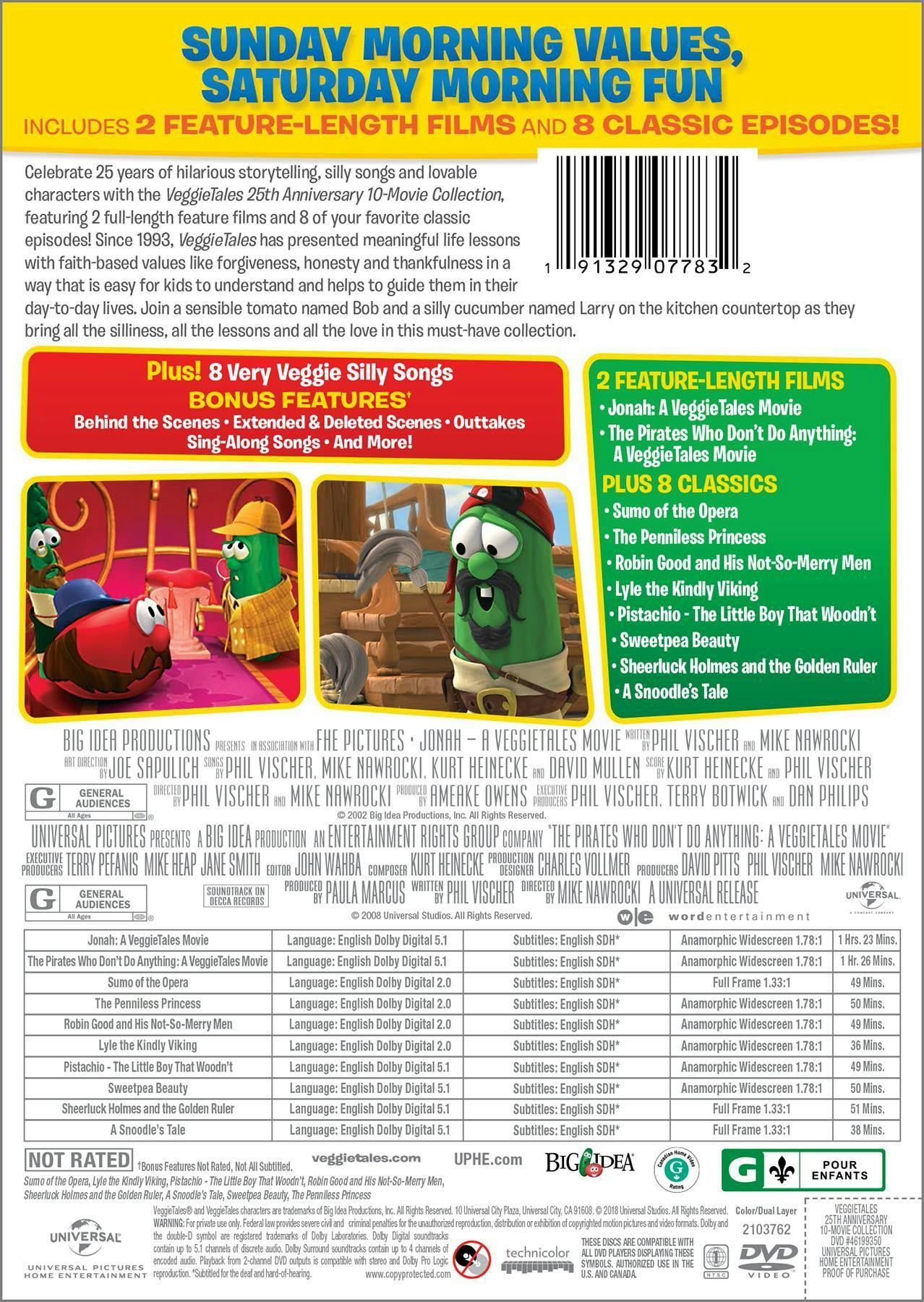 36 veggie tales selling dvds