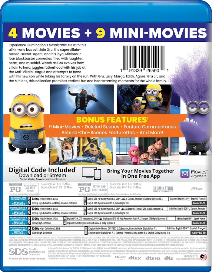 Illumination's Despicable Me 4-Movie Collection - Blu-ray + Digital [Blu-ray]