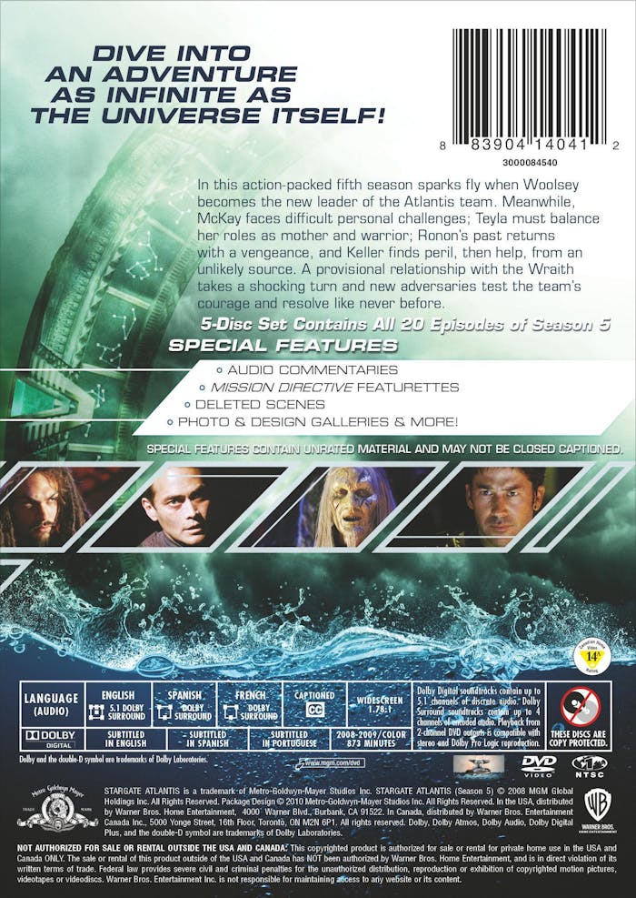 Stargate Atlantis: The Complete Fifth Season (DVD New Box Art) [DVD]