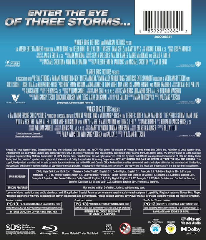 Twister/Poseidon/The Perfect Storm (Box Set) [Blu-ray]