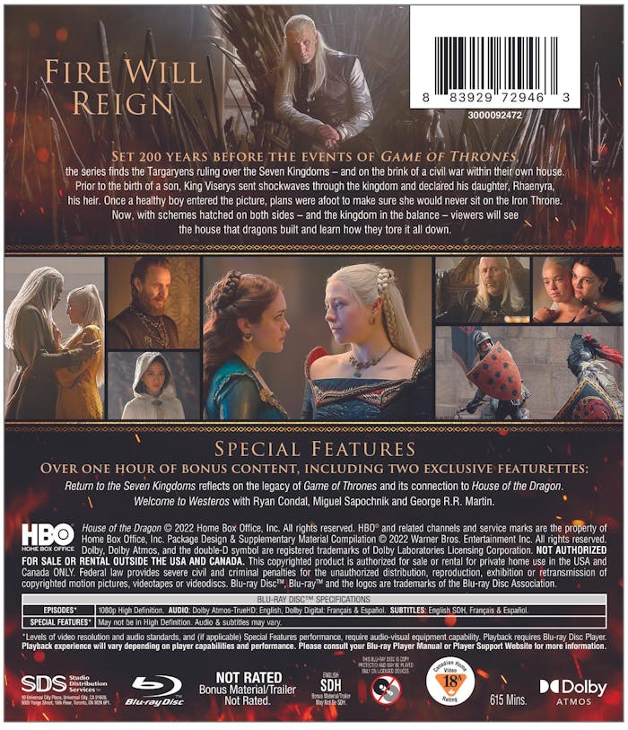 House of the Dragon: The Complete First Season [Blu-ray]