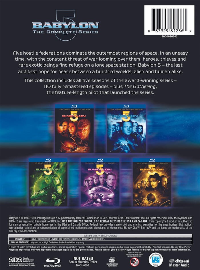 Babylon 5: The Complete Seasons 1-5 [Blu-ray]